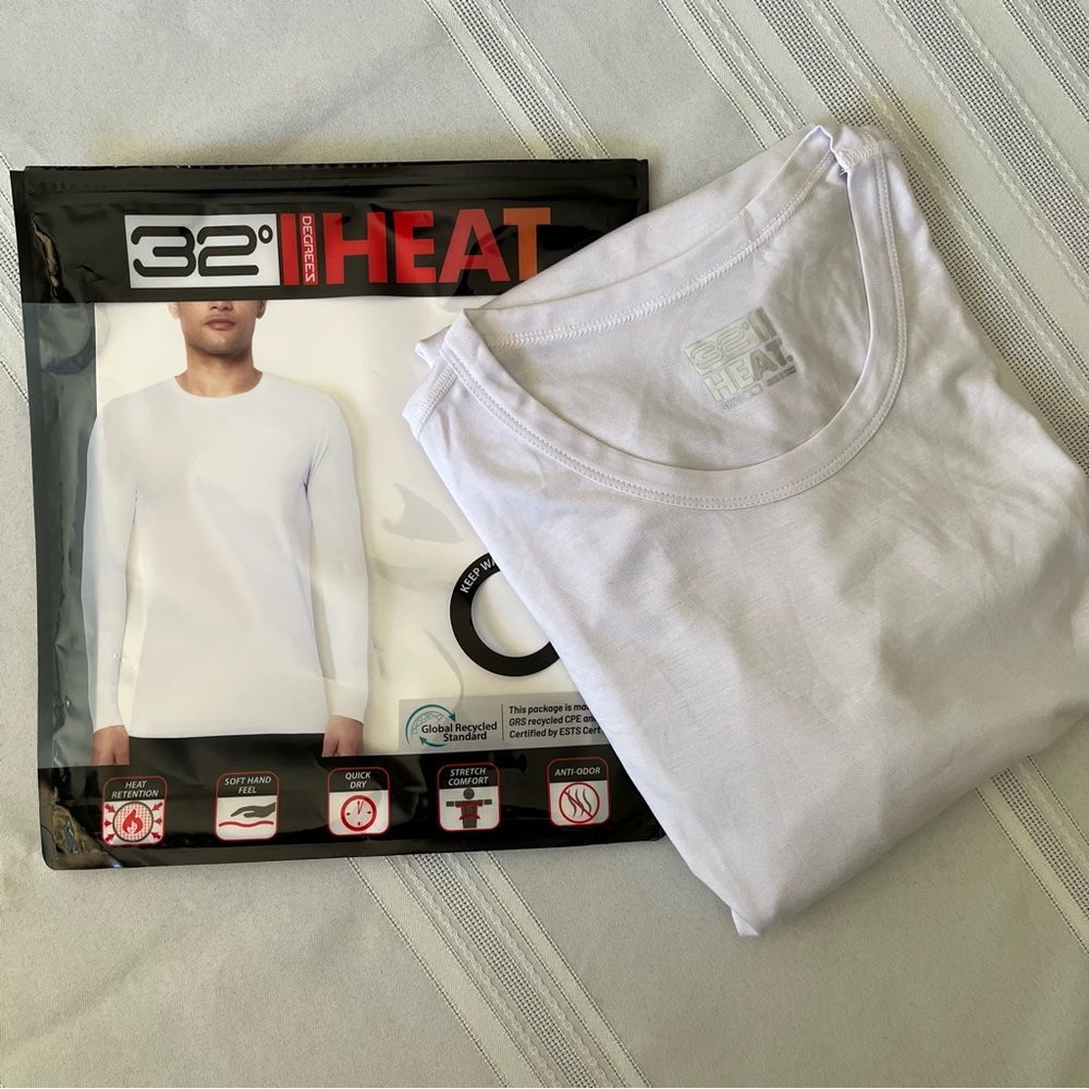 New 32 Degrees Heat Men’s Long Sleeve Top, Large